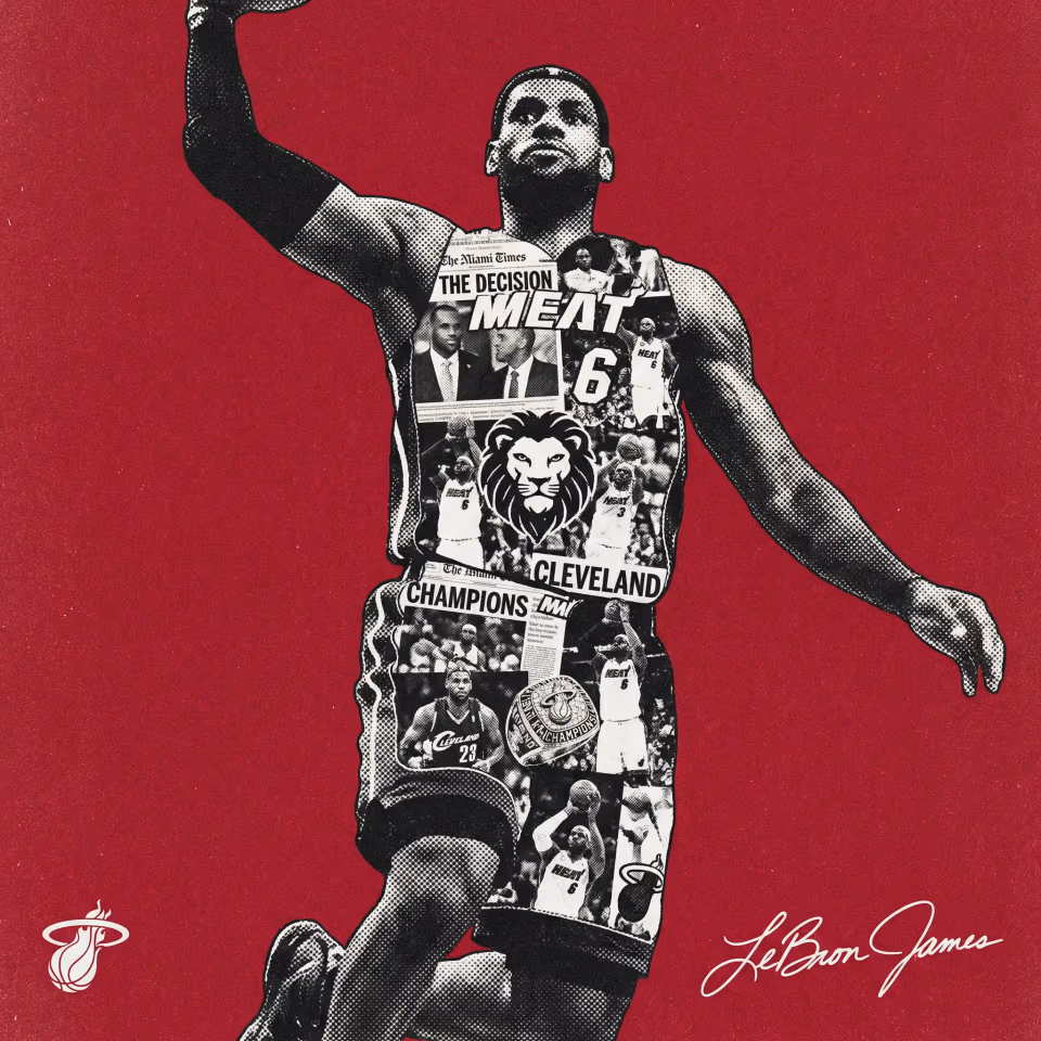 Modern Vintage Double Exposure Silhouette Poster