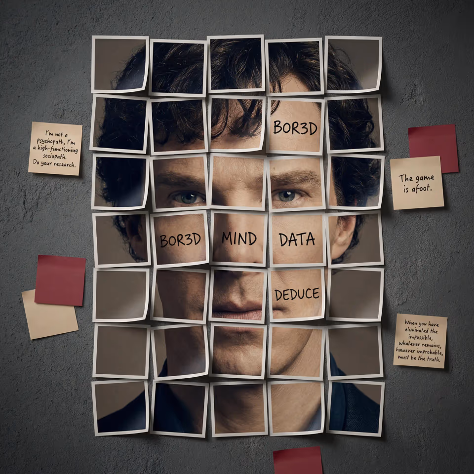 Minimalist Cinematic Paper Collage Portrait Poster